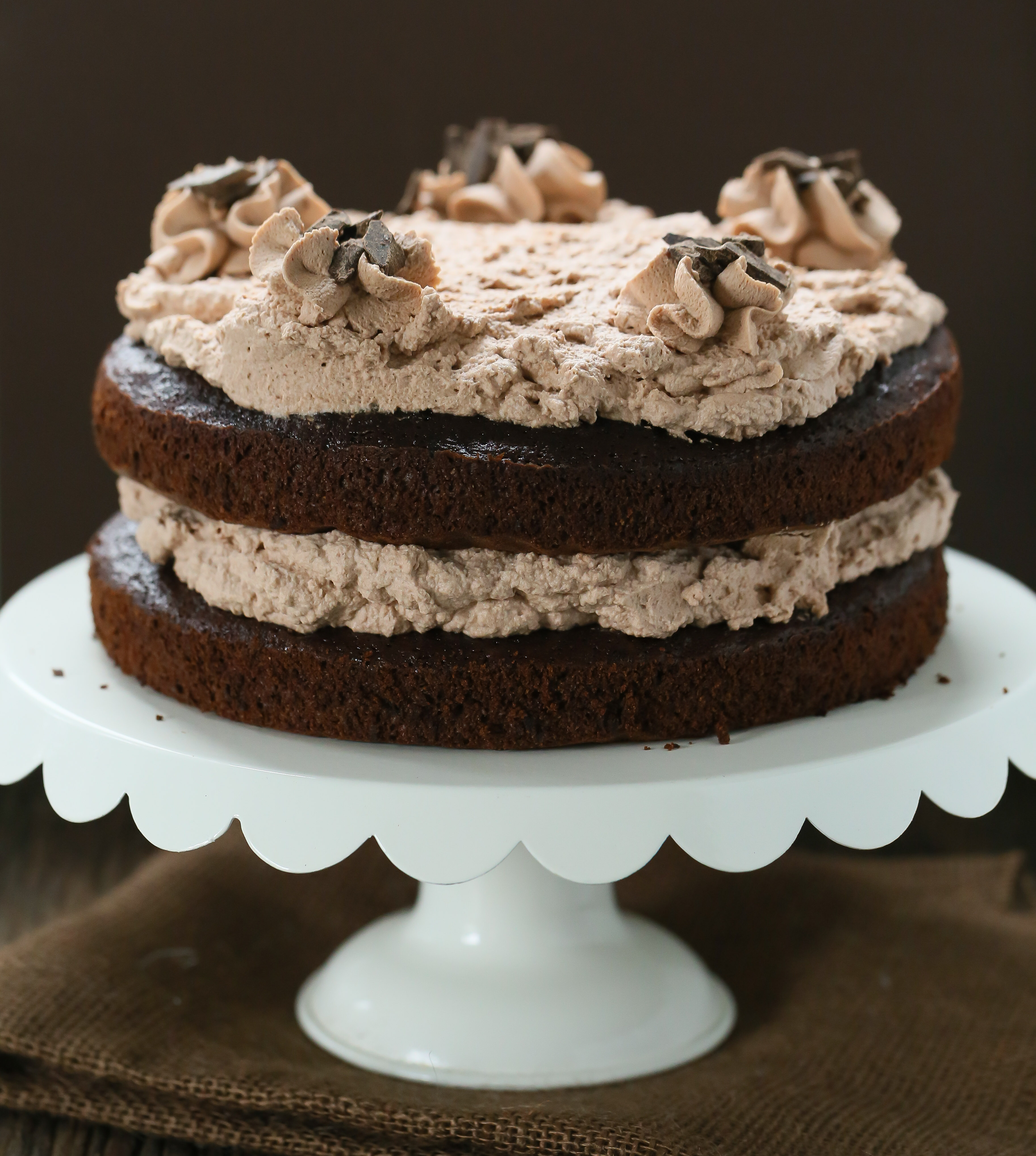 Chocolate Cake with Cream Cheese Filling and Chocolate Frosting - beckys  baking delights