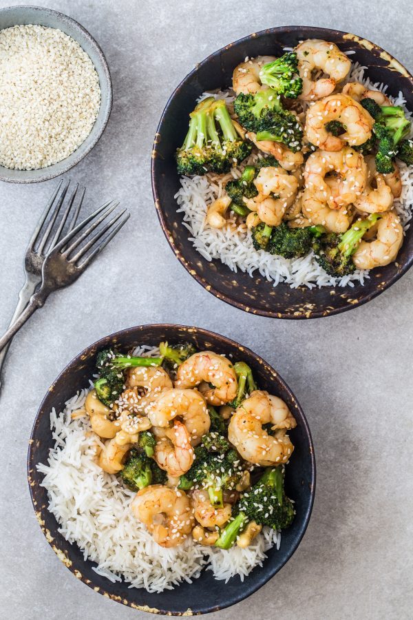 15 minutes Asian shrimp and broccoli - Eat Good 4 Life