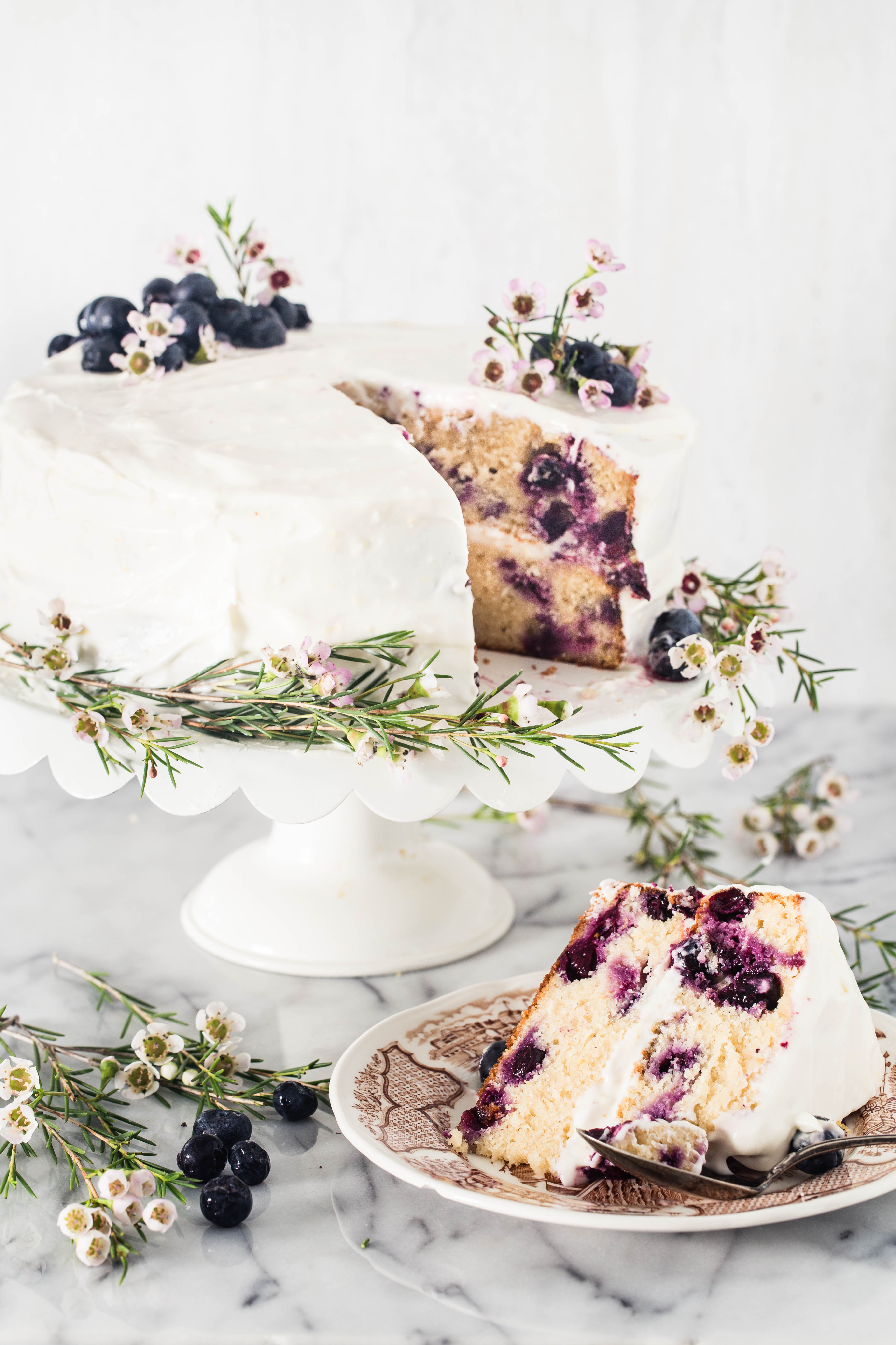 Wedding Cake With Blueberry